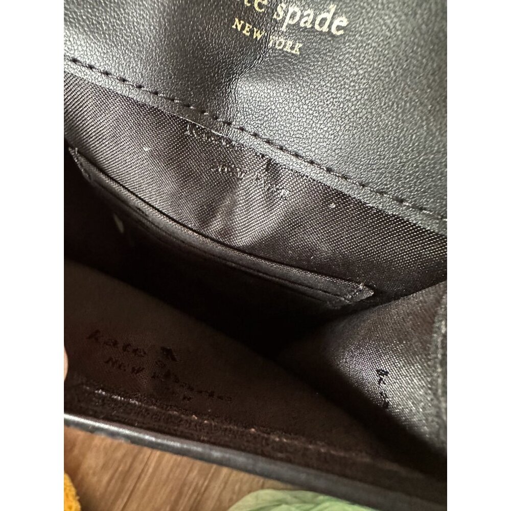 Kate Spade Black Glitter North South Phone Crossbody Bag - Picture 8 of 11
